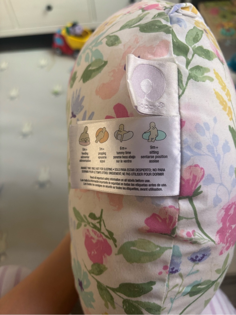 Boppy Floral Nursing Pillow - Pink, Green & Yellow - Picture 4 of 4